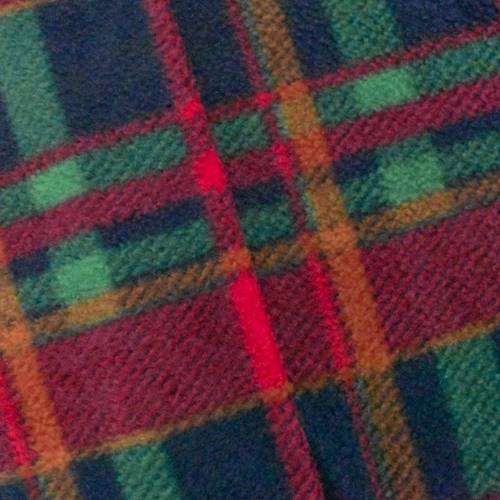 Crimson Red/Navy Multi Plaid Printed Fleece DFW10997