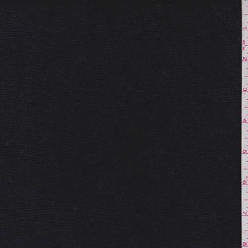 *2 1/2 YD PC--Jet Black Cotton Hopsack Suiting