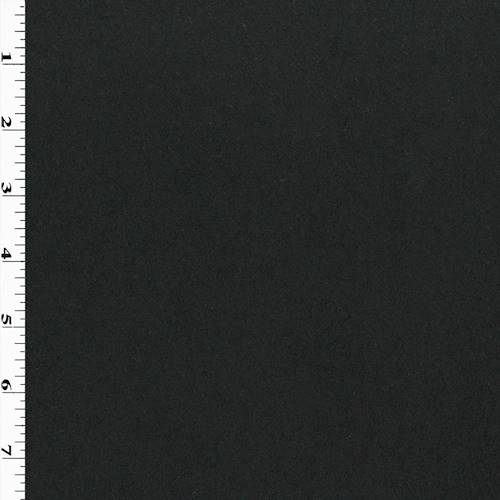 *2 YD PC--Ebony Black Boiled Wool Coating