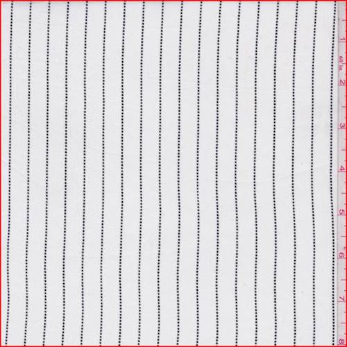 Ivory/Black Dotted Stripe Rayon Georgette