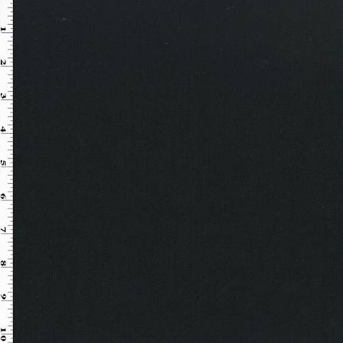 *1 3/8 YD PC--Ebony Black Wool Twill Suiting