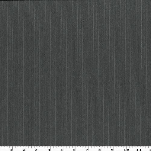 Black/Gray Wool Blend Pinstripe Gabardine Suiting 80135