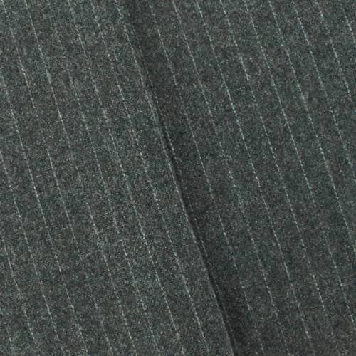 Static Gray Pinstripe Wool Blend Jacketing 80167