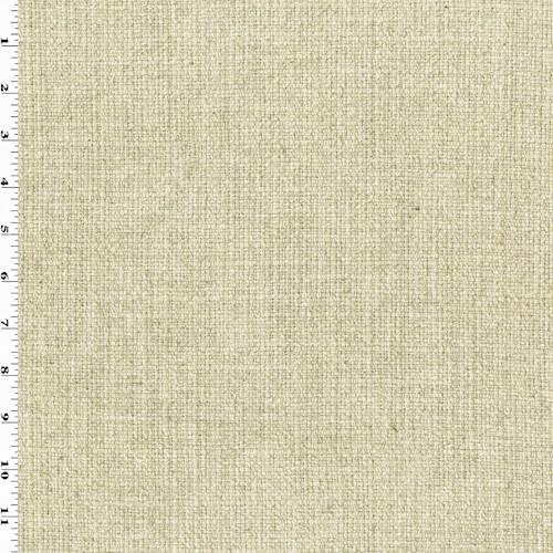 Natural Beige Cotton Blend Texture Basketweave Decor Fabric DFW55789