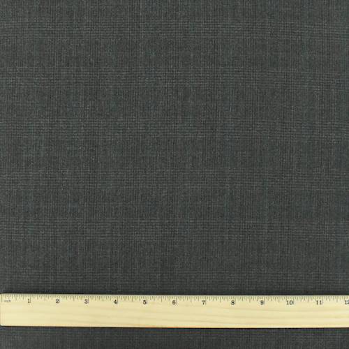 *1 1/4 YD PC--Gray/Red/Multi Wool Plaid Suiting