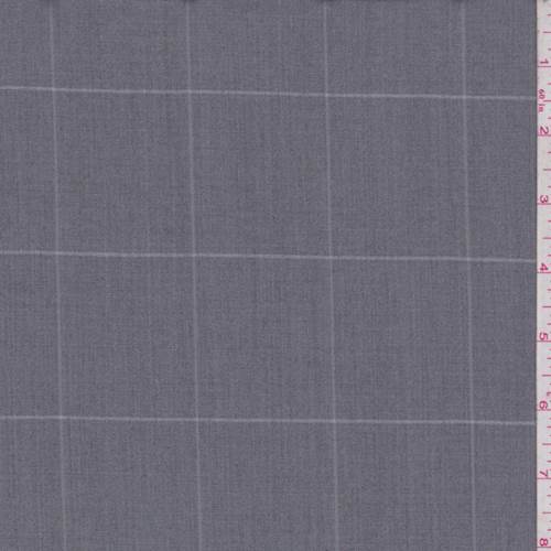 *5/8 YD PC--Sterling Windowpane Check Wool Suiting