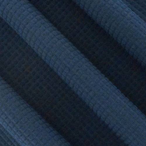Deep Ocean Blue Micro Grid Fleece Double Face Knit DFW11037