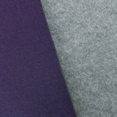 Deep Purple/Gray Fleece Back Double Knit DFW11022