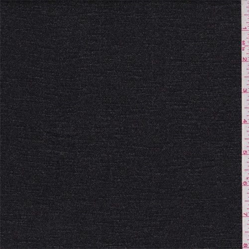 *1 3/8 YD PC--Black/Silver Sparkle Jersey Knit