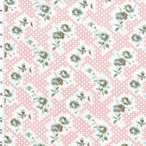 Pink/Teal/Multi Charlottes Web Print Cotton Decor Fabric DFW55838