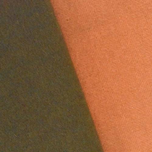 Orange/Brown Wool Blend Brushed Double Sided Coating 70467