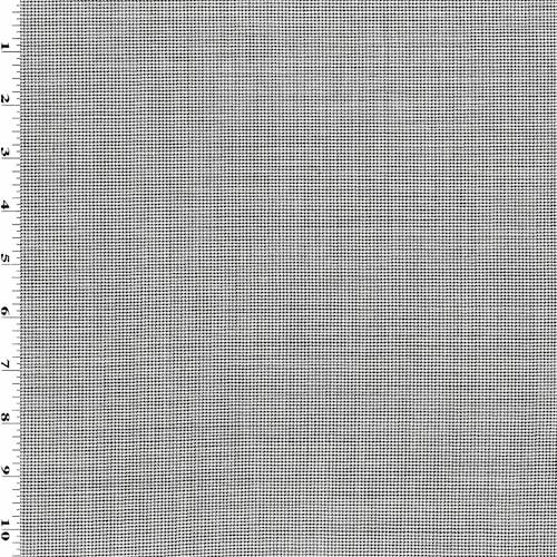 Black/White Wool Blend Micro Houndstooth Shirting 70437