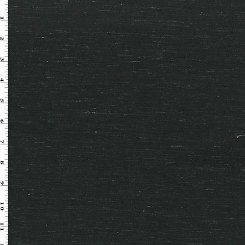 Static Black Wool/Silk Blend Slub Jacketing 70413