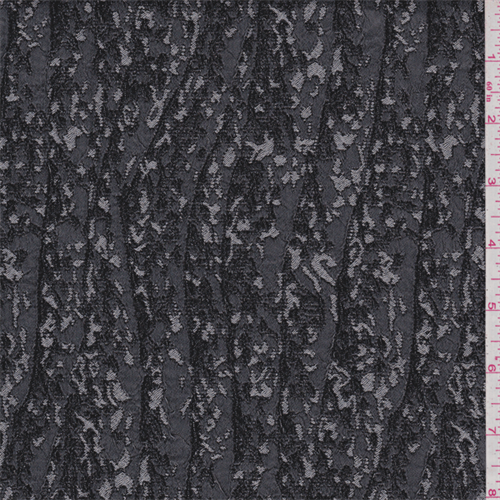 *3 7/8 YD PC--Black/Grey Jacquard