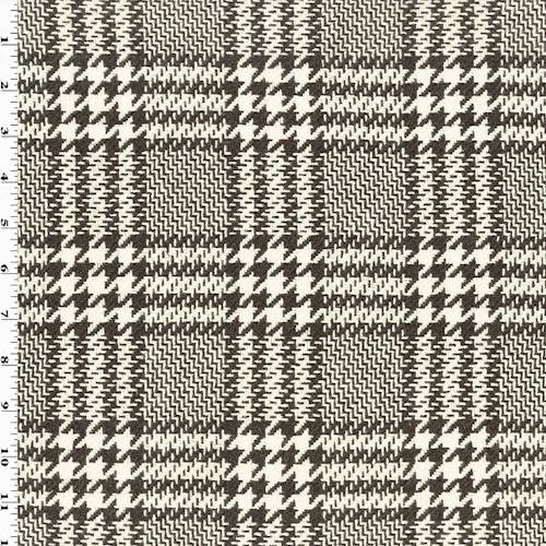 Chocolate Brown/Cream Wool Blend Glenplaid Jacketing 70513