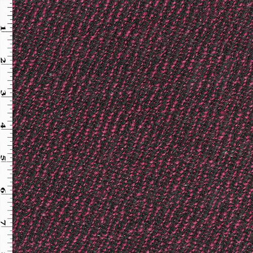 Hot Pink/Black Textured Sweater Knit 70514