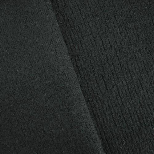 Pitch Black Wool Blend Texture Double Knit Coating 70532