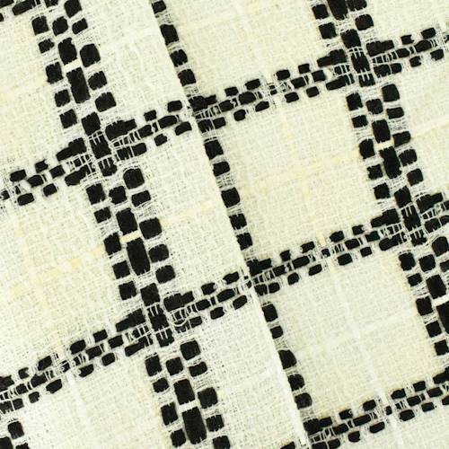Ivory/Black/White Wool Blend Novelty Tweed Jacketing 70501