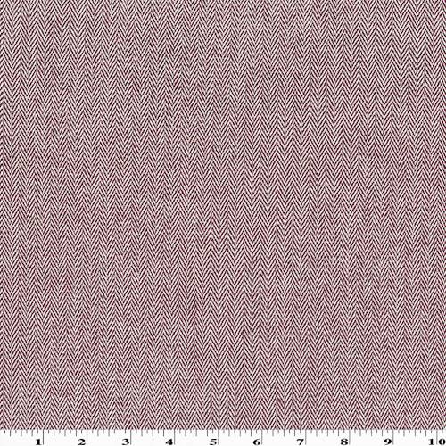 Burgundy/Natural White Herringbone Jacketing 70544