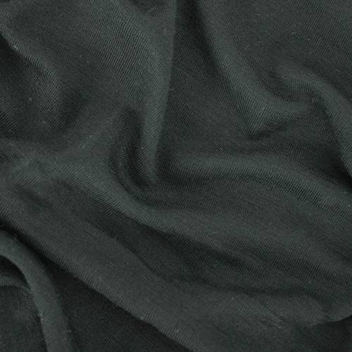 True Black Wool Blend Textured Semi-Sheer Rib Knit 70551