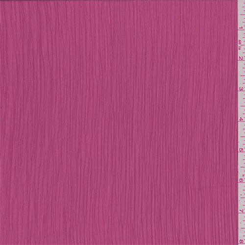 *4 1/8 YD PC--Raspberry Pink Crinkled Chiffon
