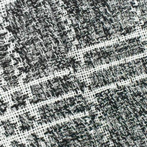 Black/White Cotton/Wool Texture Plaid Doubleweave Jacketing 70572