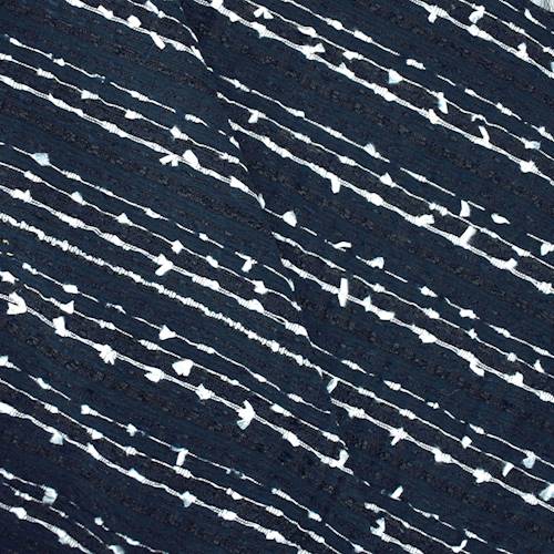 Navy/Black/White Texture Boucle Stripe Jacketing 70576