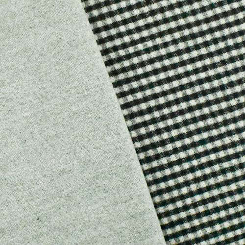 Black/Beige/Gray Plaid Stretch Doubleweave Jacketing 70578