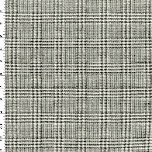 Black/Beige Glen Plaid Stretch Jacketing 70580
