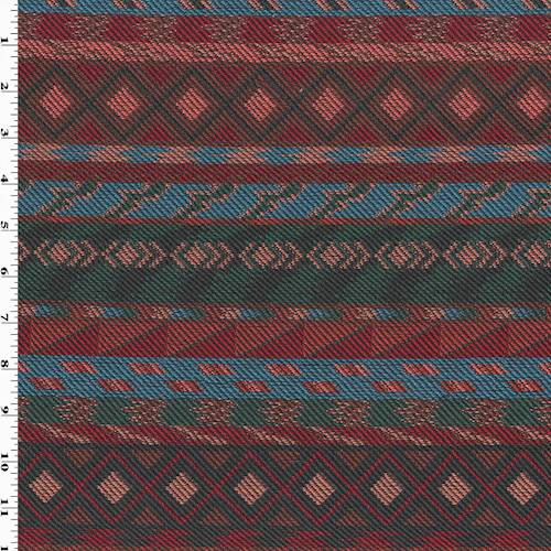 Red/Blue/Green Tribal Jacquard Decorating Fabric DFW55973