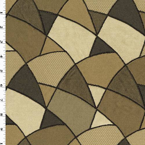 Tanned Beige/Black Abstract Jacquard Home Decorating Fabric DFW55974