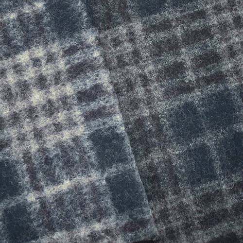 Black/Gray/Brown Wool Blend Plaid Knit Jacketing 70641