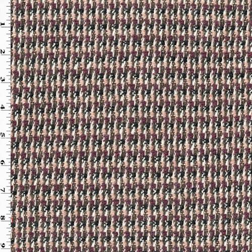 Black/Maroon/Gold Sparkle Wool Blend Texture Jacketing 70650