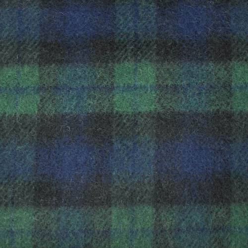 Navy/Black/Green Wool Blend Plaid Jacketing 70657