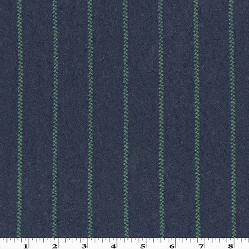 Blue/Green Wool Blend Stripe Double Knit Jacketing 70697
