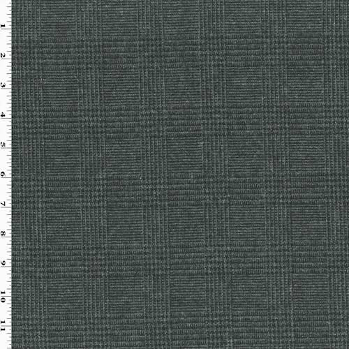 Black/Grey Glen Plaid Wool Blend Jacketing 70709
