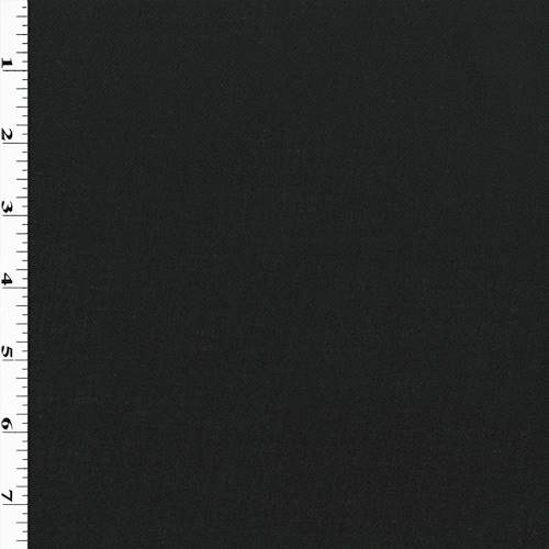 *1 3/4 YD PC--Jade Black Tropical Wool Stretch Crepe Suiting