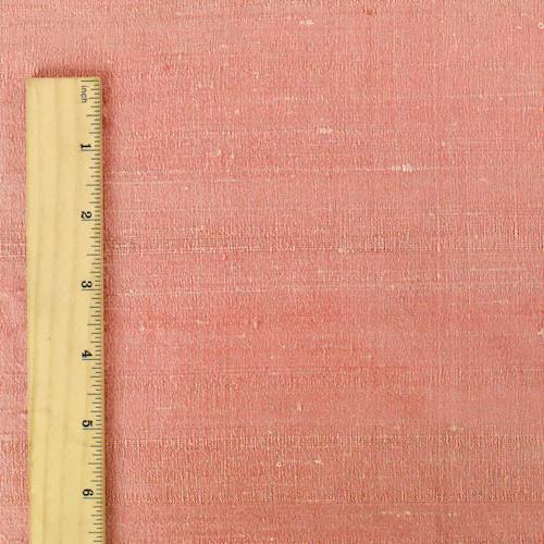 *4 3/4 YD PC--Beige/Red Iridescent Silk Dupioni Shantung