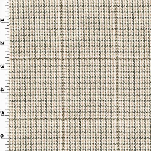 Beige/Brown Wool Blend Plaid Jacketing 70745