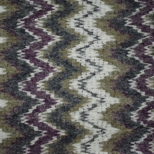 Taupe/Purple/Multi Cotton Blend Zig Zag Chevron Sweater Knit 70756