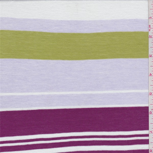 *2 3/8 YD PC--Magenta/Lilac Stripe T-Shirt Knit