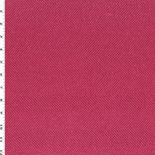 Wild Berry Red Horizontal Herringbone Twill Decor Fabric DFW55990