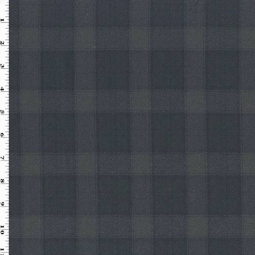 Chocolate Brown/Black Tropical Wool Plaid Suiting 70793