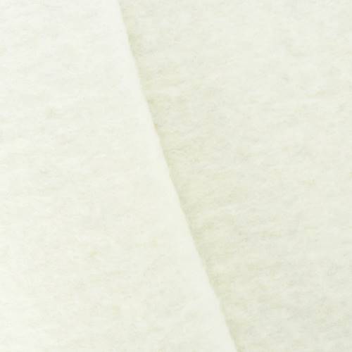 Natural Ivory Wool Blend One Sided Fleece Knit Jacketing 70382