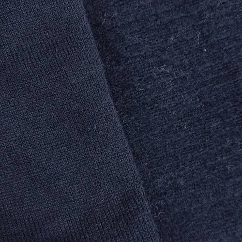 Night Navy Blue Wool Blend Fleece Back Sweater Knit 70605