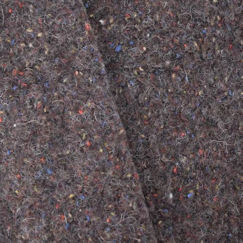 Brown/Multi Wool Blend Textured Fleece Back Sweater Knit 70608