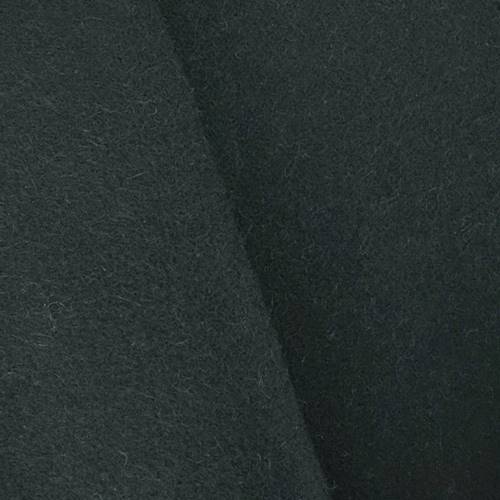 Pitch Black Brushed Wool Blend Coating 70813