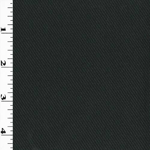Night Black Wool Blend Doubleweave Stretch Twill Jacketing 70817