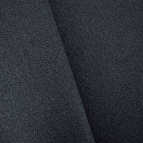 Ink Black Boiled Wool Blend Jacketing 70818