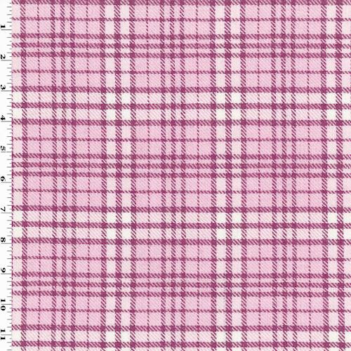 Pink/White Brushed Back Plaid Jacketing 70795